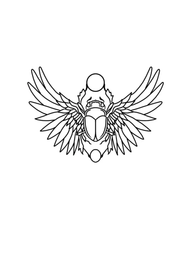 Scarab Tattoo Stencil (10)