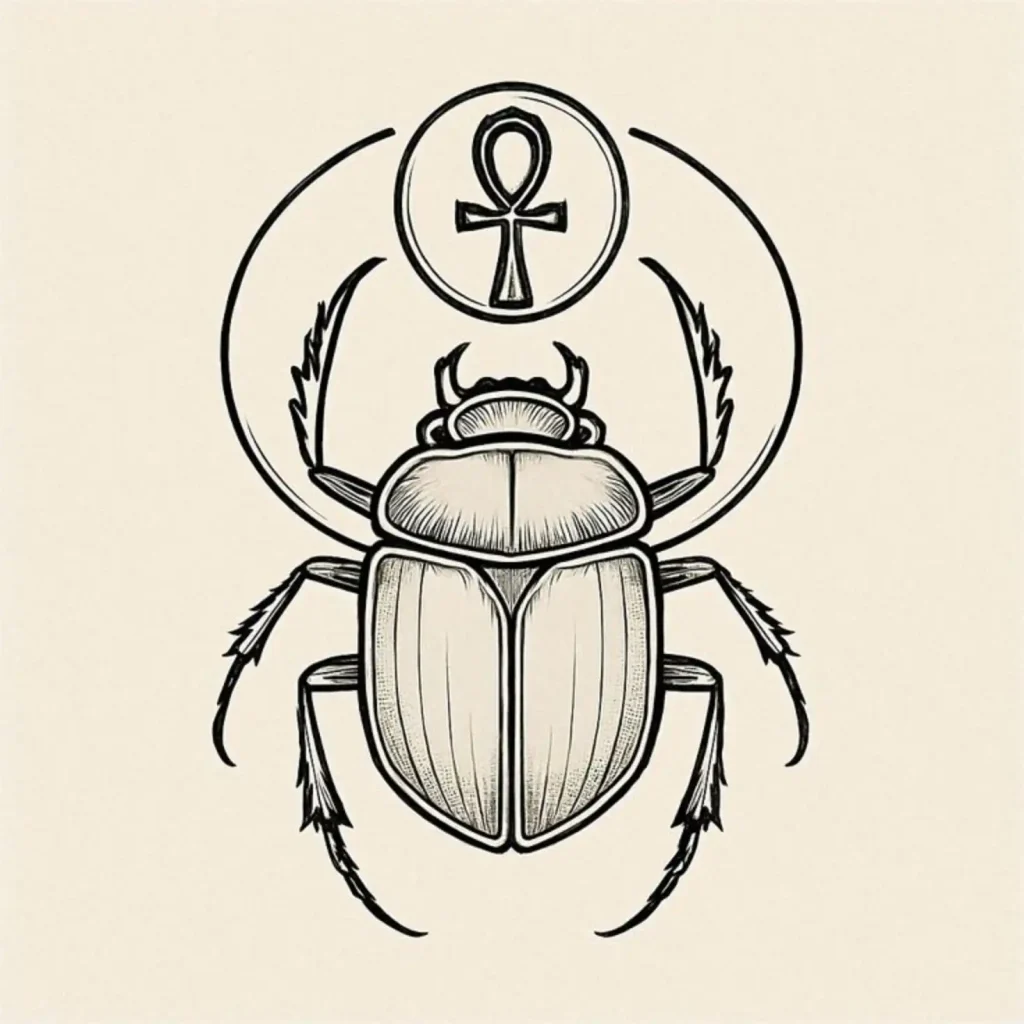 Scarab Tattoo Stencil (11)