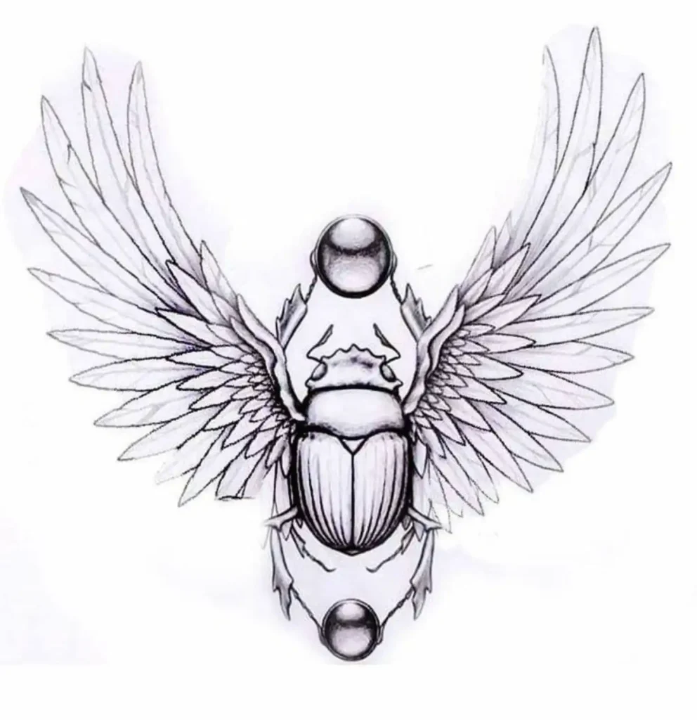 Scarab Tattoo Stencil (13)