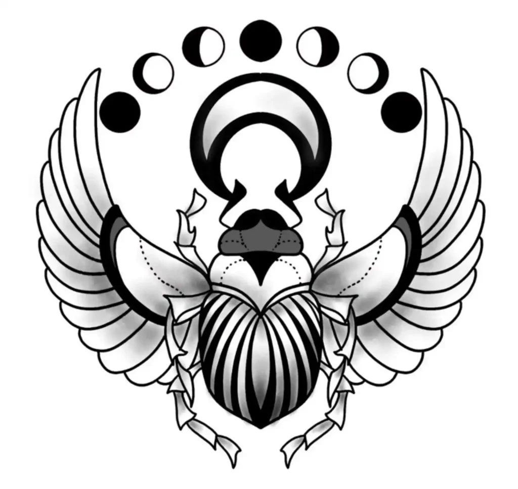 Scarab Tattoo Stencil (18)