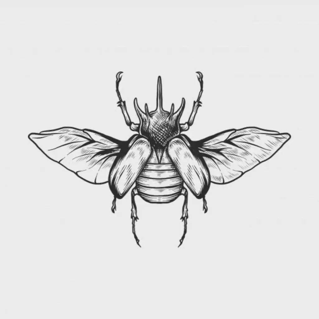 Scarab Tattoo Stencil (19)