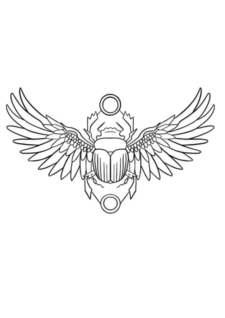 Scarab Tattoo Stencil (2)