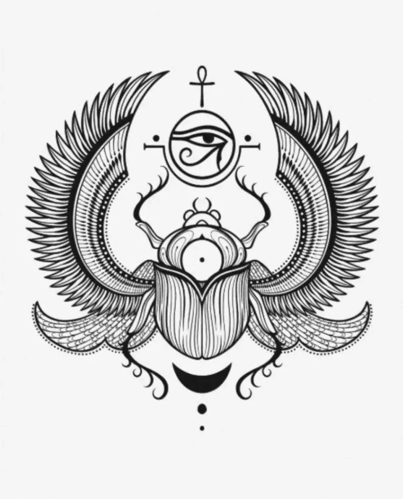 Scarab Tattoo Stencil (20)