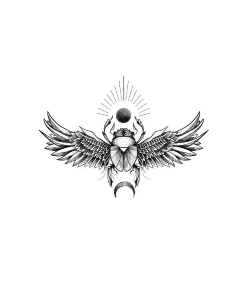 Scarab Tattoo Stencil (21)
