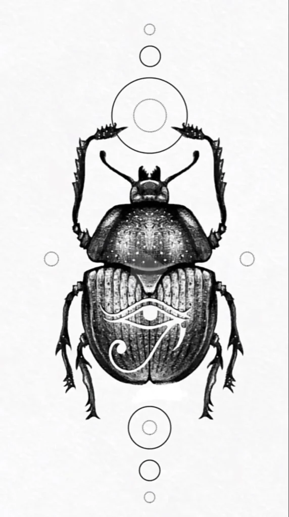 Scarab Tattoo Stencil (23)