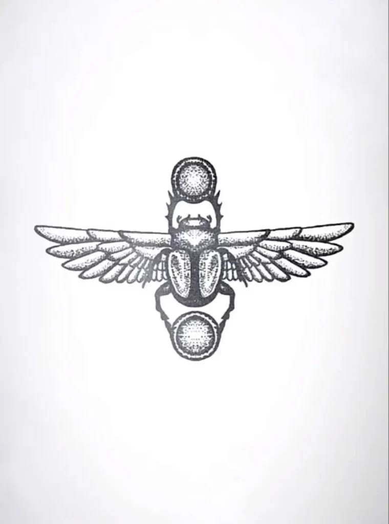 Scarab Tattoo Stencil (26)