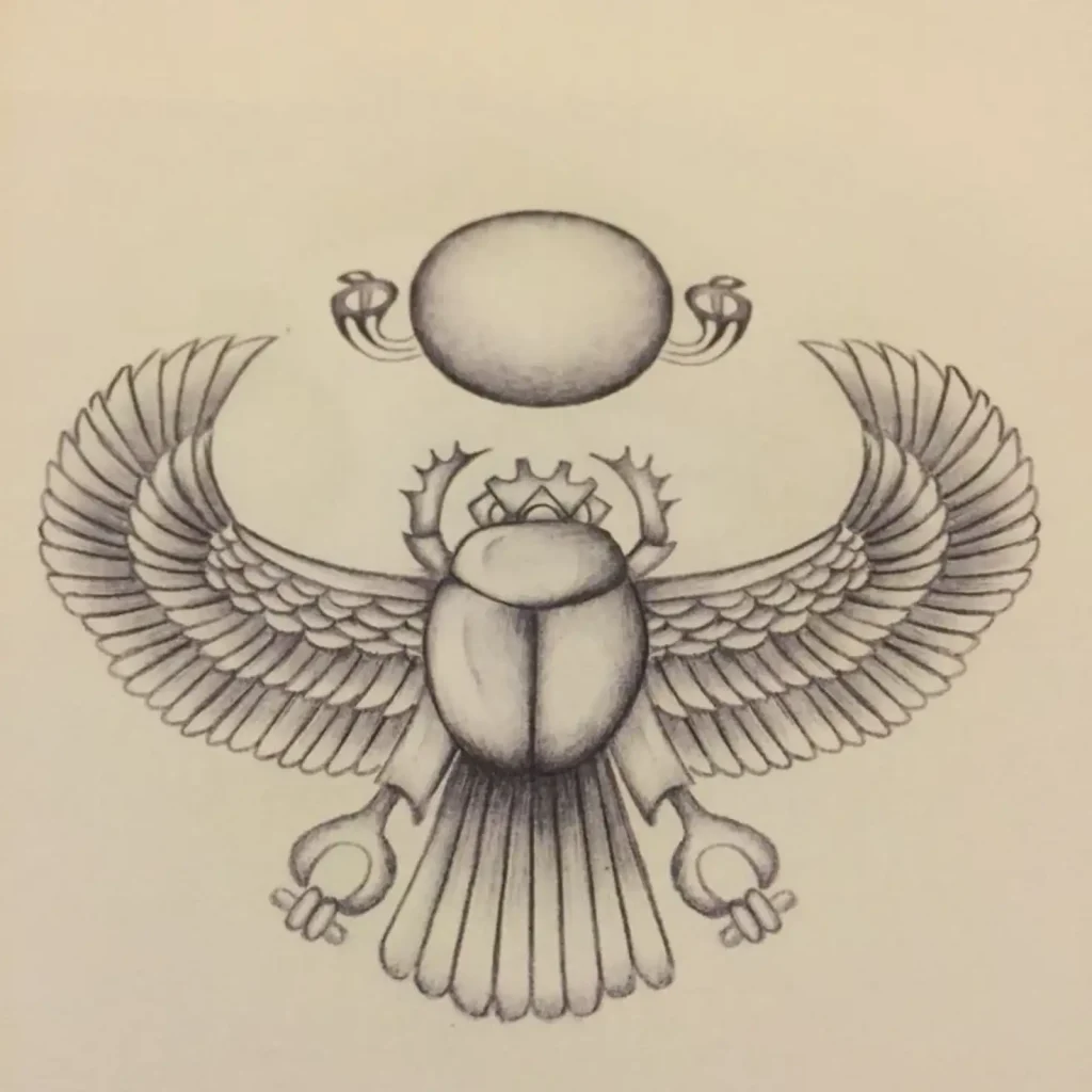 Scarab Tattoo Stencil (27)