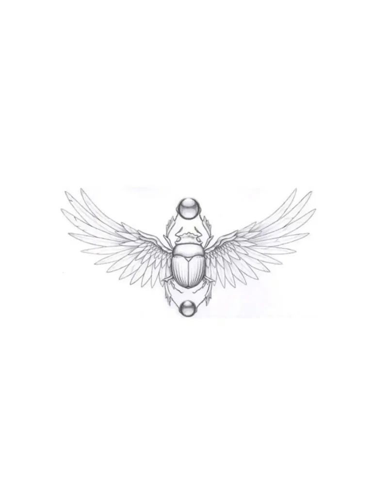 Scarab Tattoo Stencil