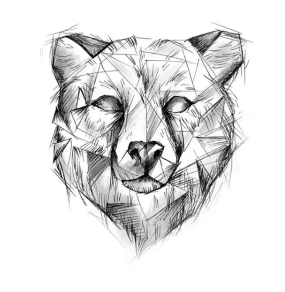 bear tattoo stencil (17)