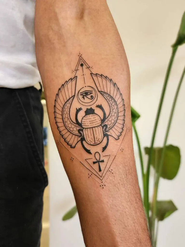 egyptian scarab beetle tattoo