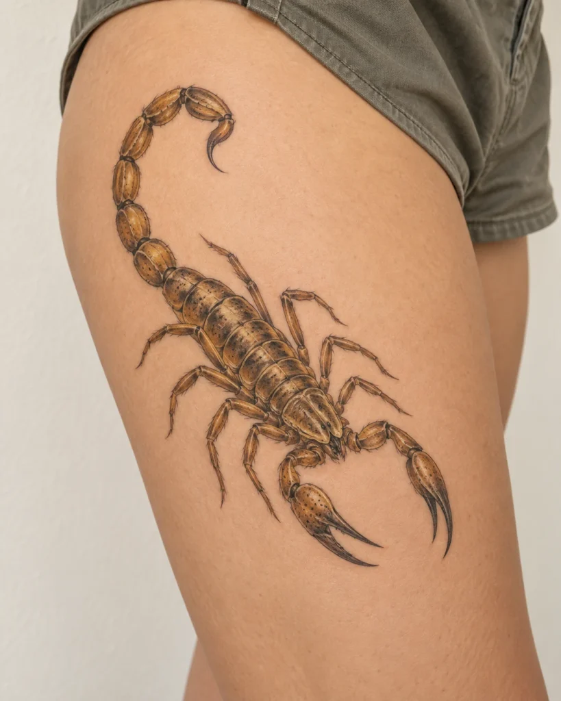 amber scorpion tattoo