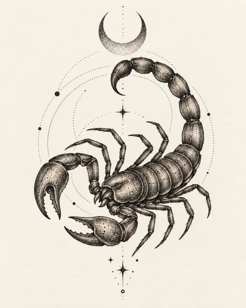celestial scorpion tattoo