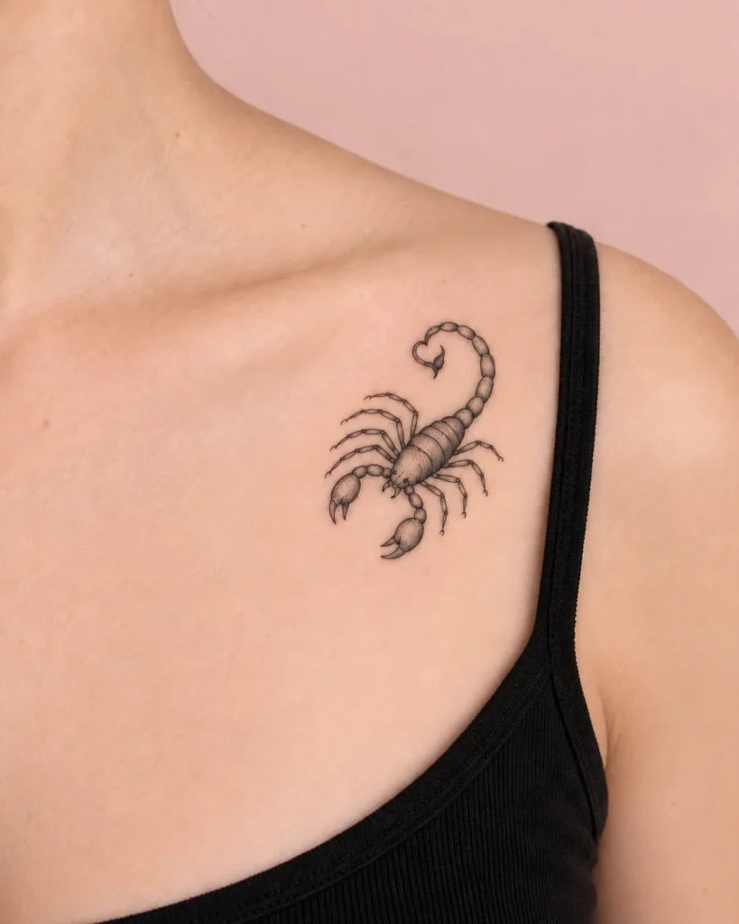 girly scorpion tattoo