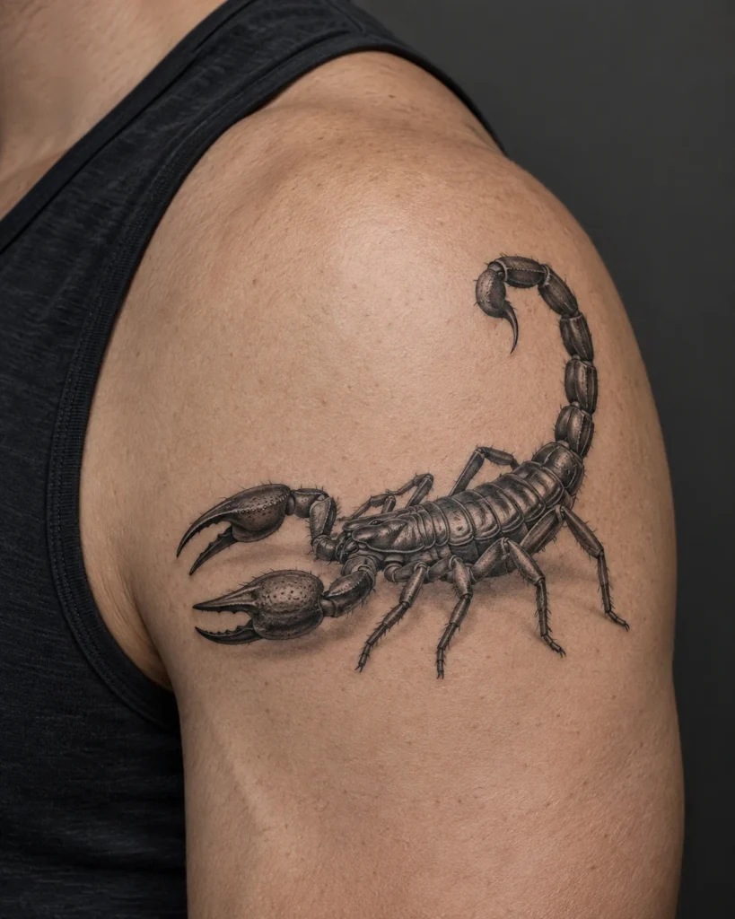 scorpion profile tattoo