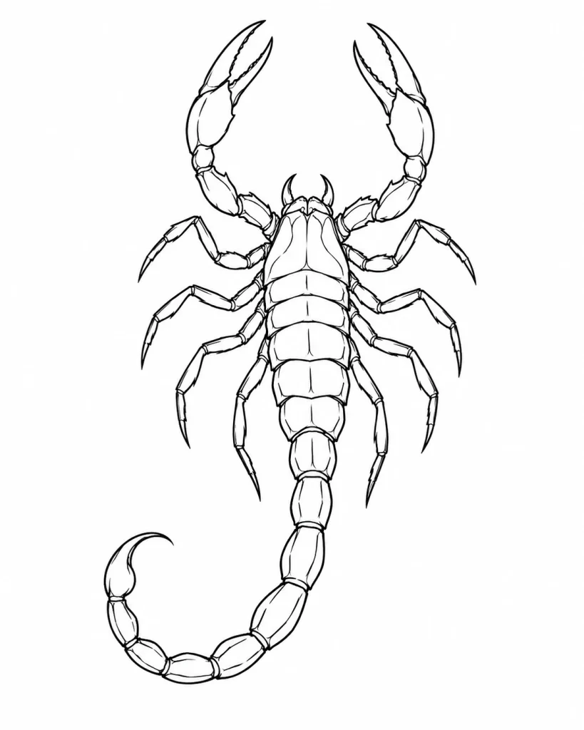 scorpion tattoo stencil