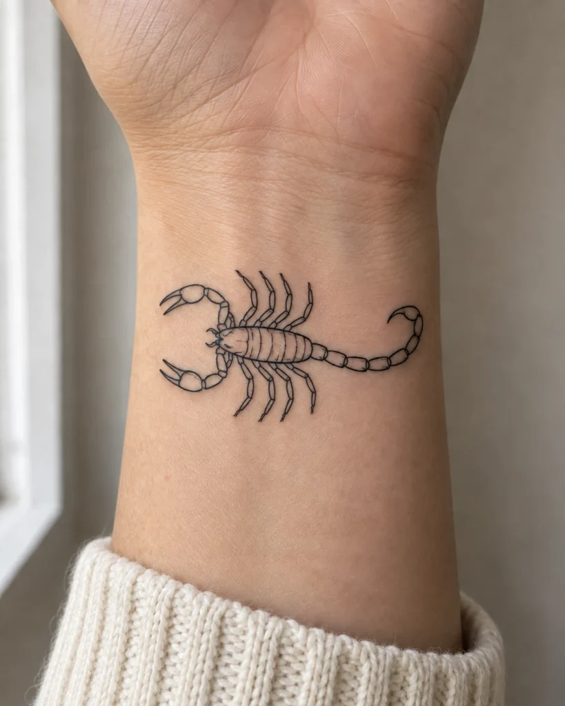 simple scorpion tattoo